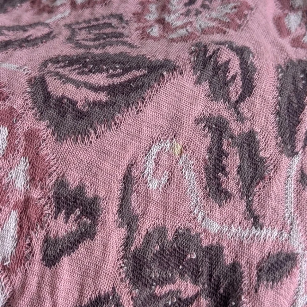 NWT Free People Jaquard Dusty Rose Floral Print Open Back Top - Picture 14 of 16